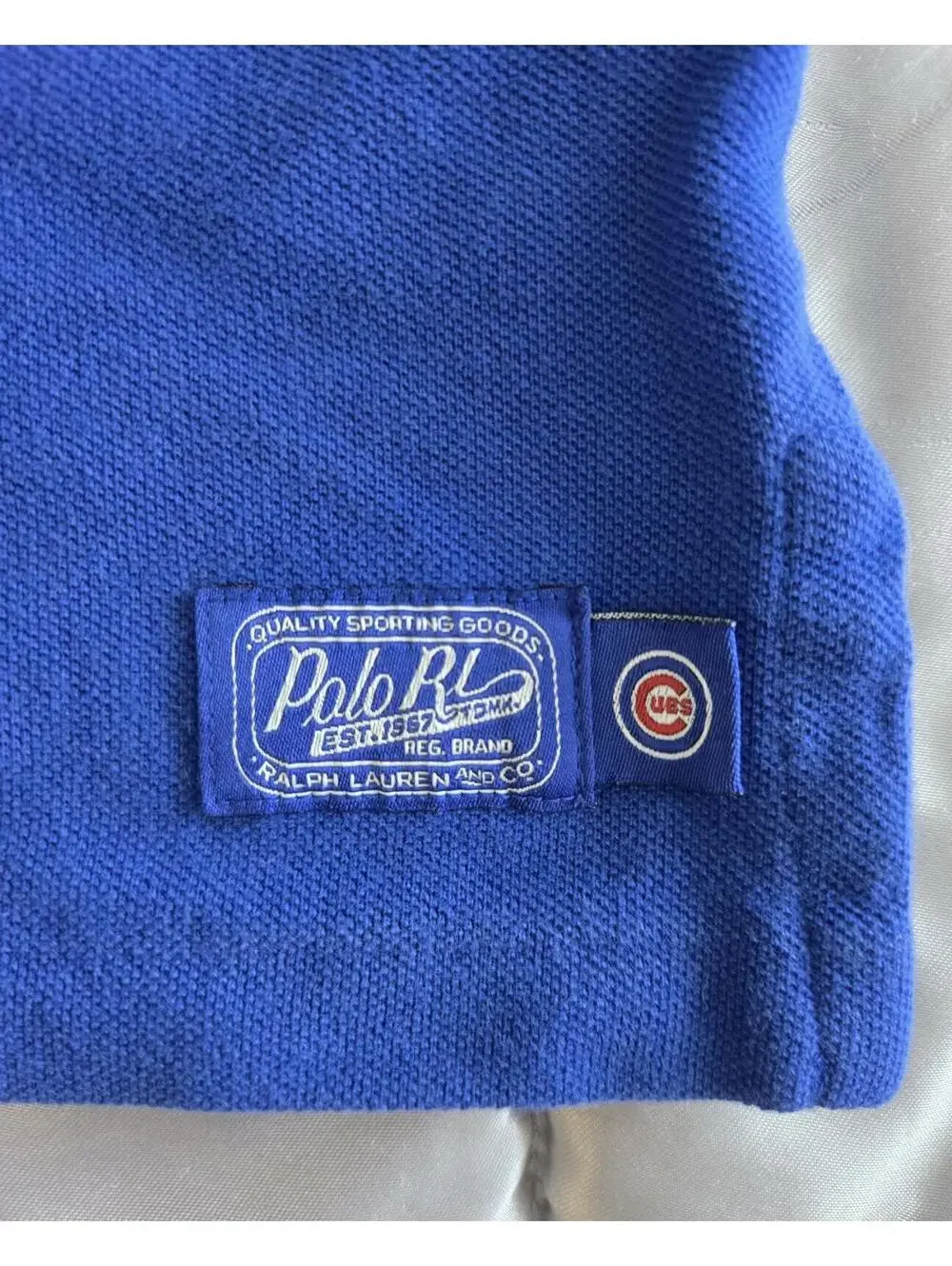 Polo Ralph Lauren MLB Collection Chicago Cubs Polo T-Shirt Blue Short Sleeve L